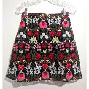 Lucy Paris Embroidered Mini Skirt – size XS